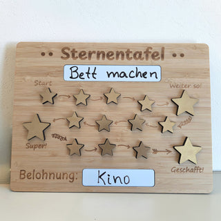 Belohnungstafel mit Sternen
