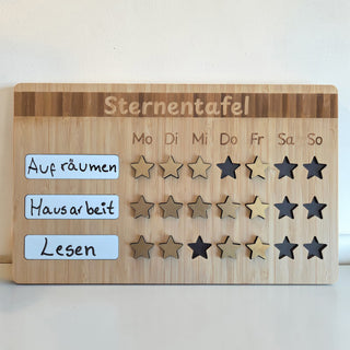 Wochenroutine mit Sternen