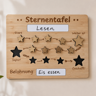 Belohnungstafel mit Sternen