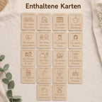 Dankbarkeitskarten aus Birkenholz - Übersicht