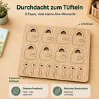 Schlüssel- und Schloss-Puzzle für Kinder mit acht passenden Schlüsseln und Schlössern aus robustem Bambusholz