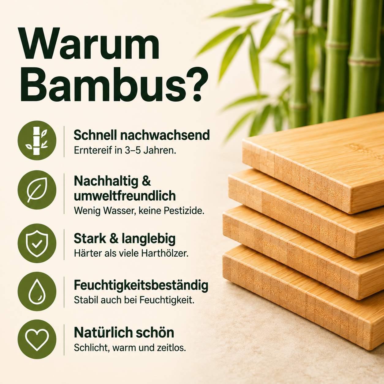 Vorteile von Bambus